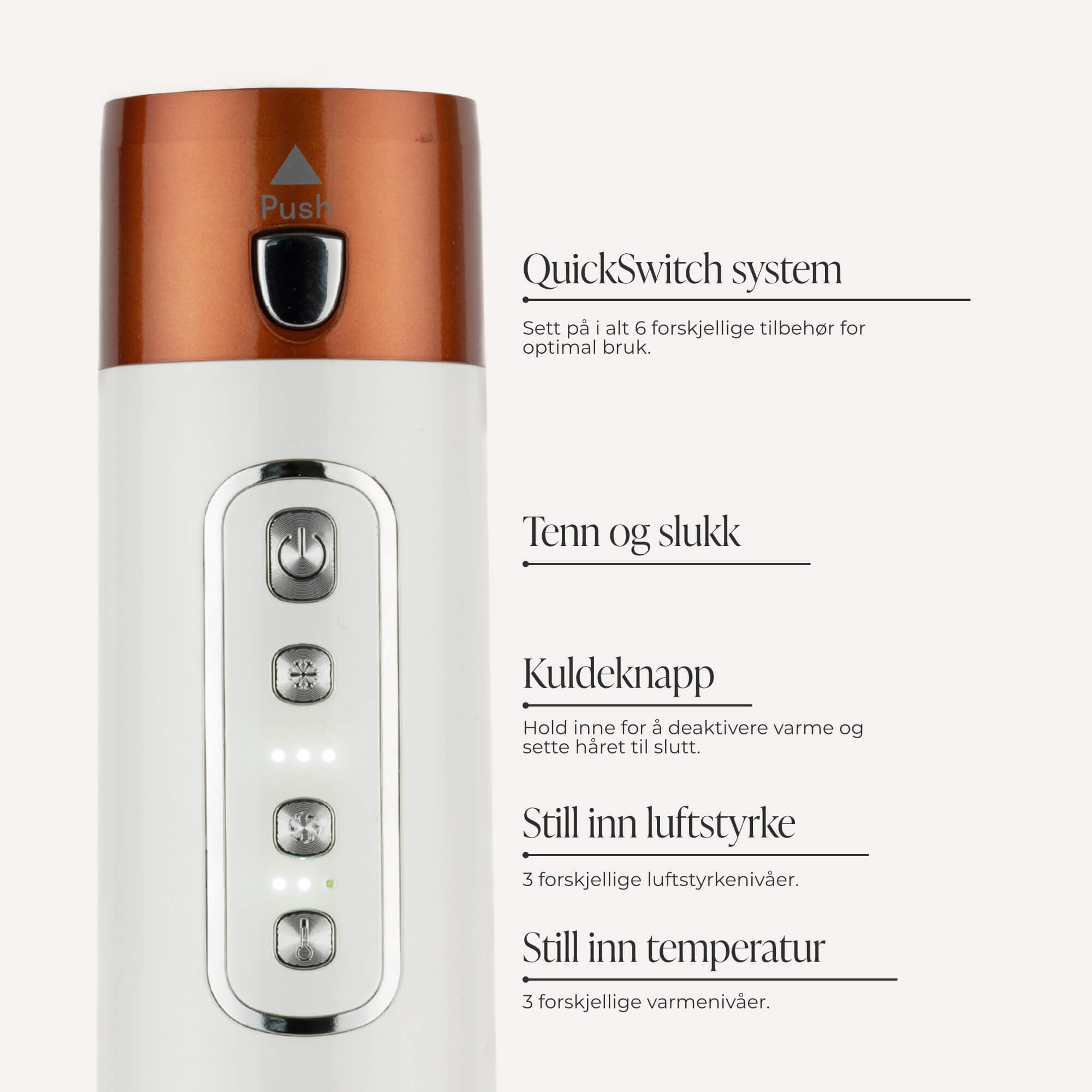 OUTLET: Comforth AirPro™ - 6-i-1 Hårføner