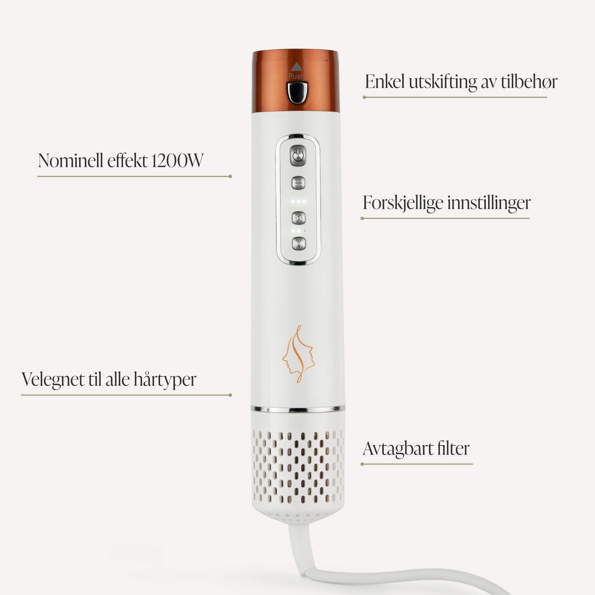 OUTLET: Comforth AirPro™ - 6-i-1 Hårføner