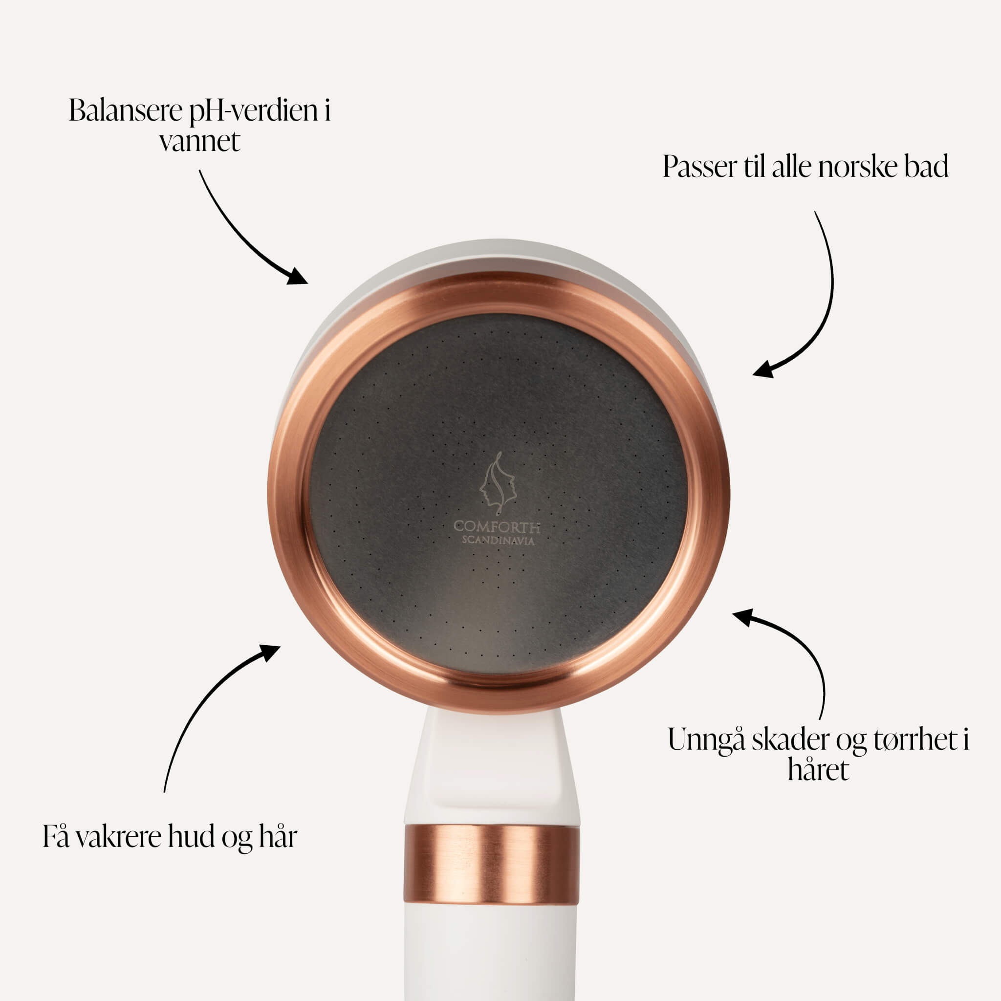 Comforth Dusjhode – Kalkfiltrerende filter