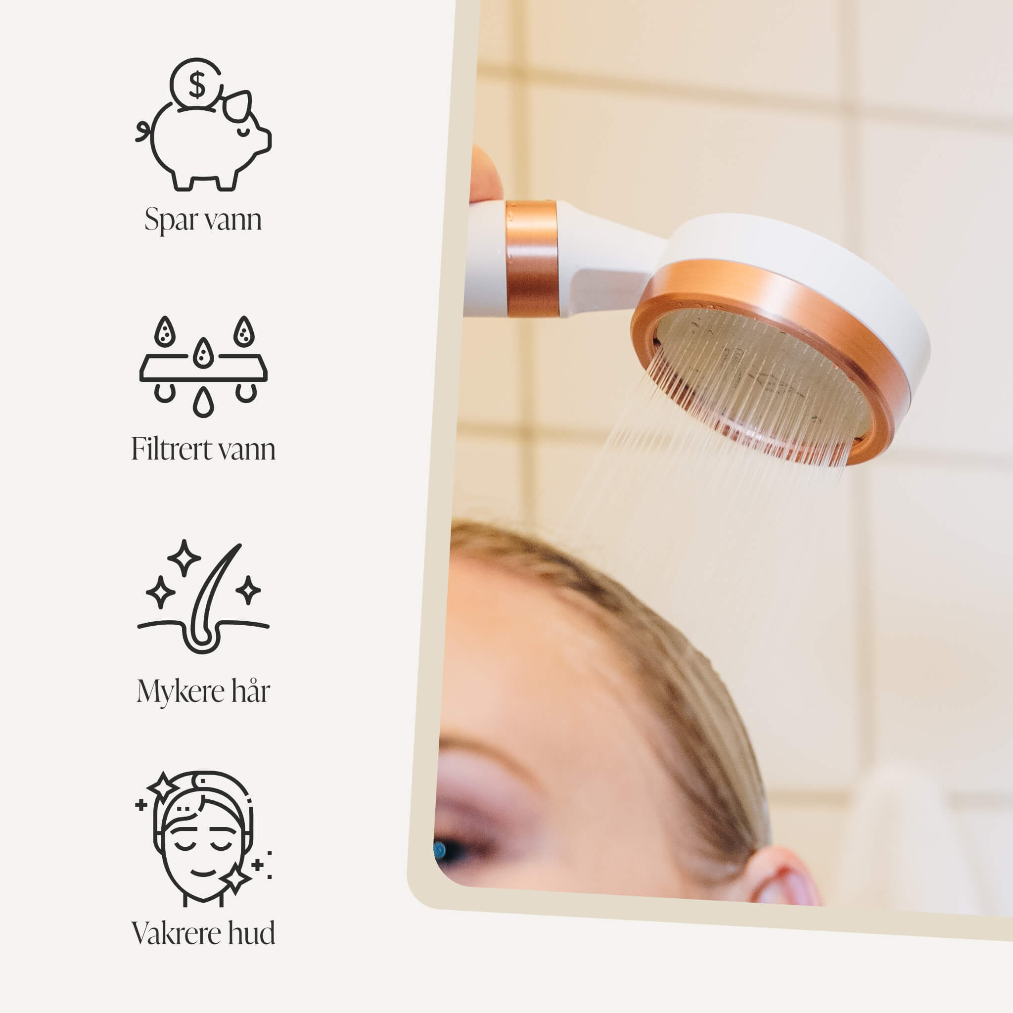 Comforth Dusjhode – Kalkfiltrerende filter