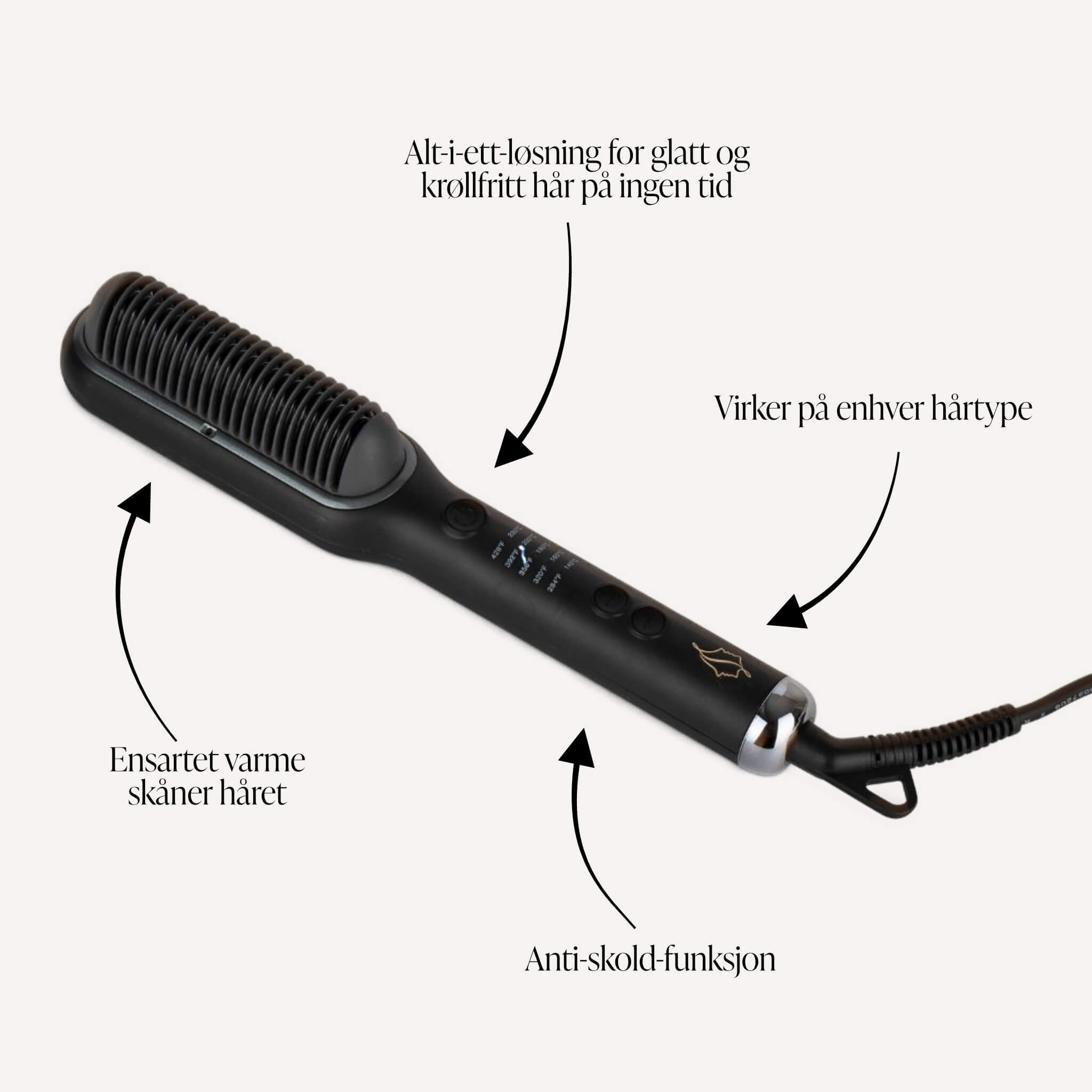 Comforth Smoothing Brush - 2-i-1 Kam og Glattebørste