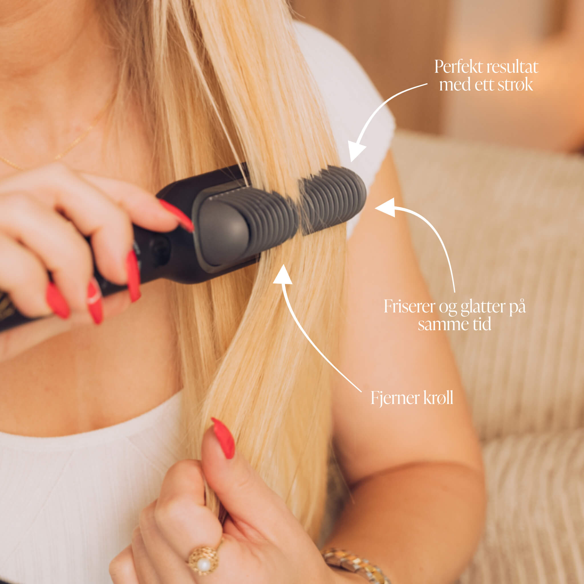 Comforth Smoothing Brush - 2-i-1 Kam og Glattebørste