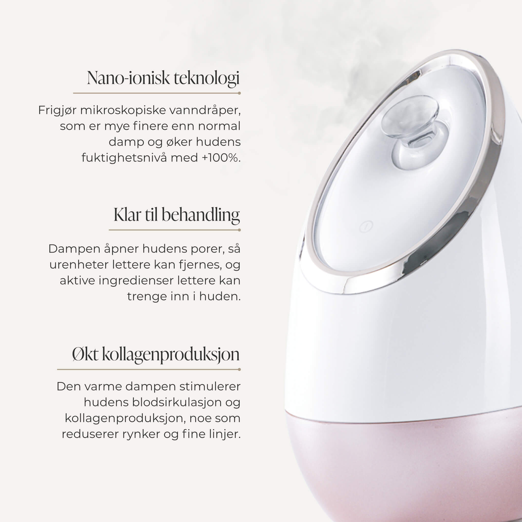 OUTLET: Comforth Nano-ionisk Ansiktsdamper