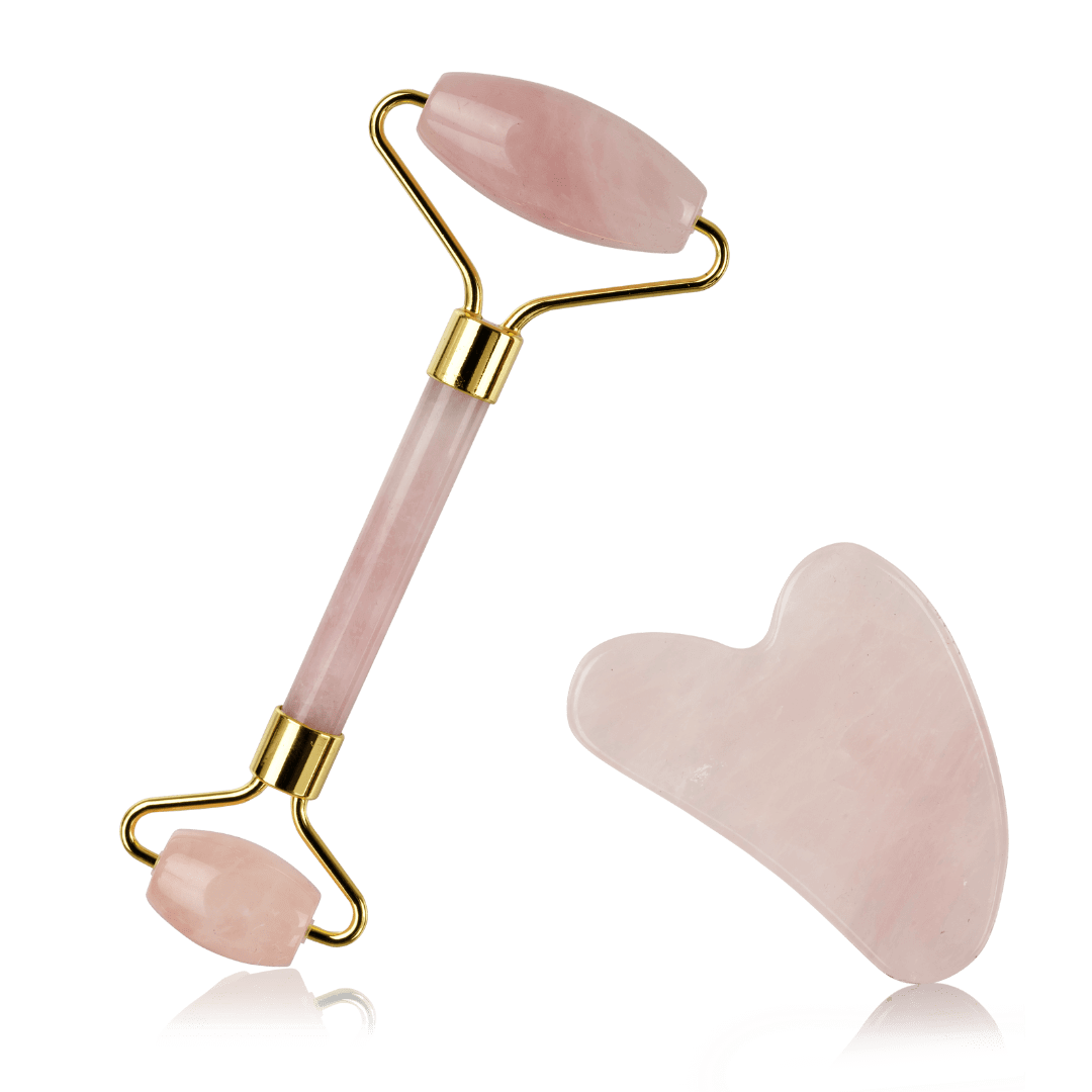 Gua Sha Sett m. Ansiktsruller