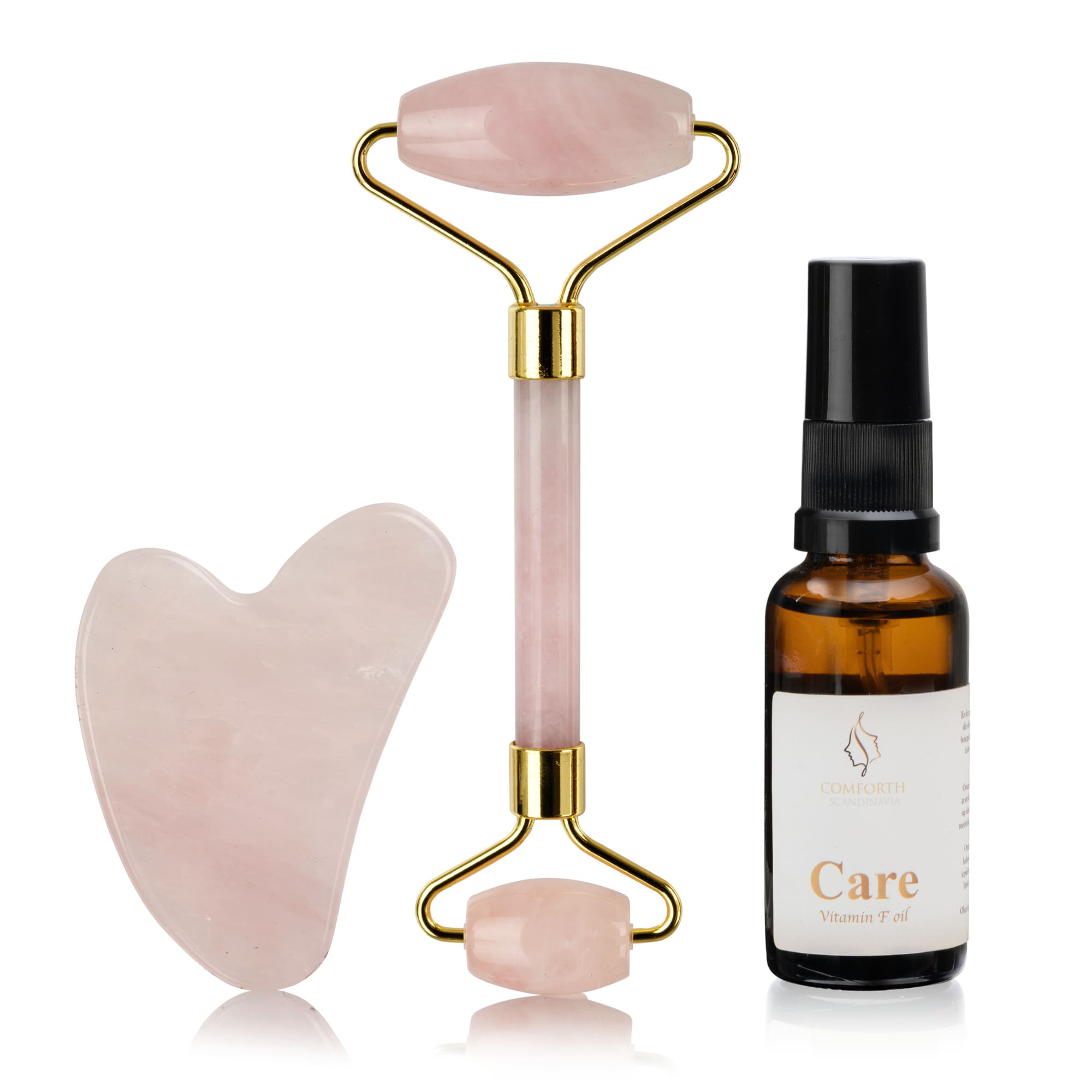 Gua Sha-sett + Vitamin F-olje