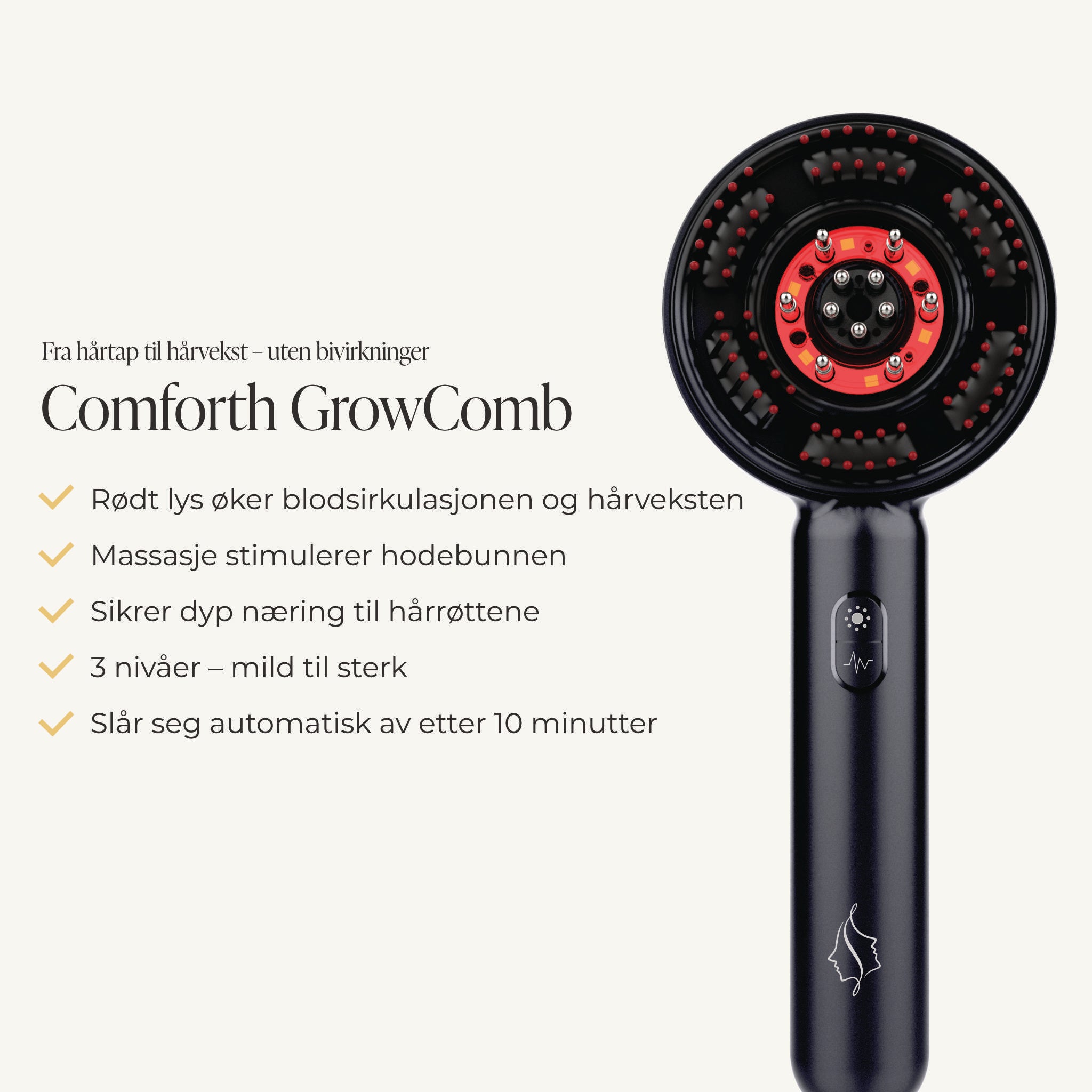 Comforth GrowComb – LED-hårvekstkam